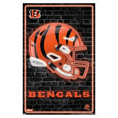 Trends International NFL Cincinnati Bengals - Helmet 16 Unframed Wall  Poster Print White Mounts Bundle 22.375 x 34