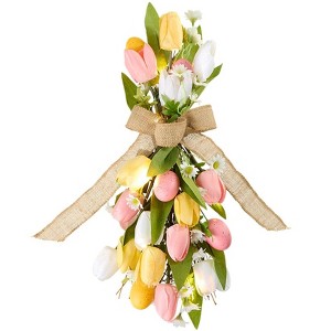 The Lakeside Collection Easter Swag Lighted in Easter With Tulip Or Spring With Butterfly - 1 of 2