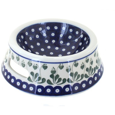 Blue Rose Polish Pottery Alyce Dog Bowl