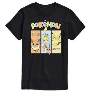 Men's - Pokémon - Pikachu and Eevee Pastel Short Sleeve Graphic T-Shirt - 1 of 3