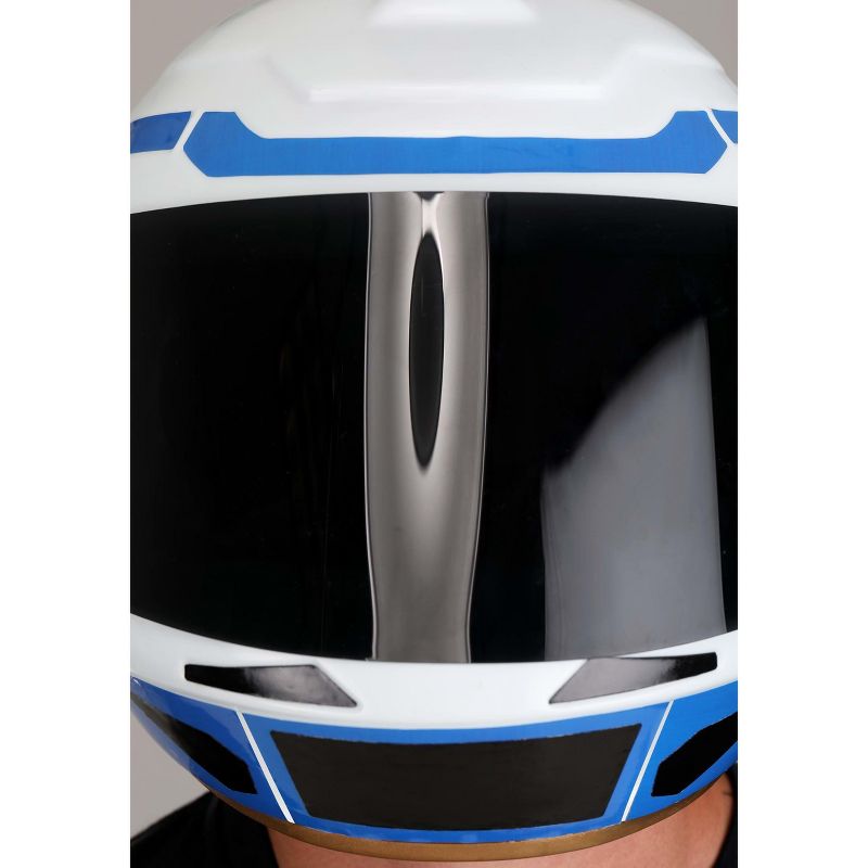 HalloweenCostumes.com   Adult Race Car Driver Helmet, White/Blue/Gray, 5 of 12