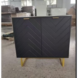 47" Modern Sideboard Buffet Credenza w/ Wood Accent, Herringbone Doors & Shelf for Dining Living Room Entryway - 1 of 1