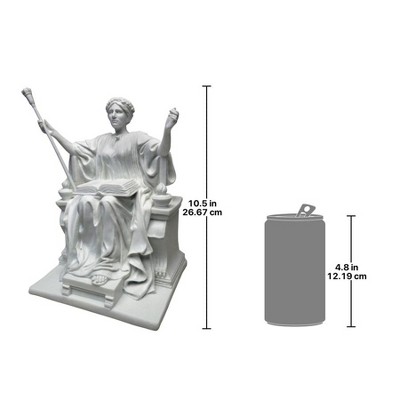 Alma Mater White Resin Athena Sculpture with Scepter