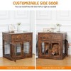 Garvee ElfinAura 40" Heavy Duty Dog Crate Furniture with Double Doors, Removable Tray & Storage Drawers - 3 of 4