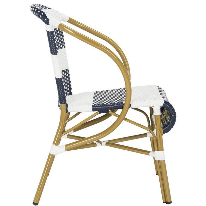 Sarita Striped French Bistro Side Chair (Set Of 2) - Navy/White - Safavieh., 5 of 9