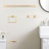 5-Piece Bathroom Hardware Set SUS304 Stainless Steel Towel Bar, Toilet Paper Holder, Robe Hook, Modern Design - 2 of 4