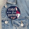 Big Dot of Happiness But First, Wine - 3 inch Wine Tasting Party Badge - Pinback Buttons - Set of 8 - 3 of 4