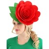 HalloweenCostumes.com    Costume Headdress: Red Rose, Red/Green - image 2 of 4