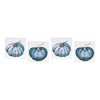 Pumpkin Sign Set of 4 16 in H MDF Blue Cream "Thankful Happy Harvest" By Melrose - 4 of 4