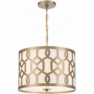 Crystorama Lighting Jennings 3 - Light Pendant in  Aged Brass