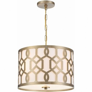 Crystorama Lighting Jennings 3 - Light Pendant in  Aged Brass - 1 of 4