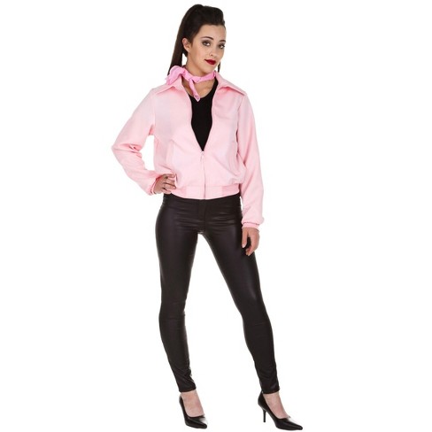 Halloweencostumes.com 3x Women Grease Women's Plus Size Deluxe Pink Ladies  Jacket., Black/pink : Target