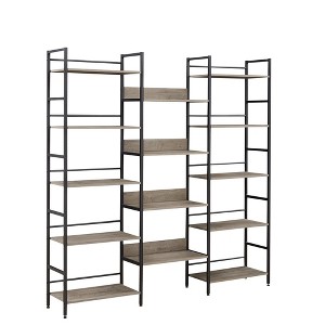 5 Tier Bookshelf Bookcases for Book Display Modern Minimalist Storage Display Shelf for Bedroom Living Room Home Office Rusty - 1 of 4