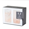 Viski Himalayan Salt Shot Glasses, Unique Pink Salt Shooters Gift Set for Tequila and Mezcal, 2 Oz Set of 2 - 4 of 4
