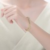 Guili 14K Gold Plated Chain Cuff Bracelet for Women - Stylish and Modern Jewelry Accessory Perfect for Everyday Wear or Special Occasions - 4 of 4