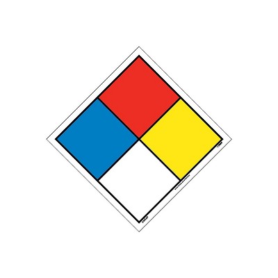 National Marker Hazardous Materials System Labels; 4 1/2X4 1/2 Adhesive Vinyl 5/Pack HMS4P