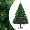 vidaXL Modern Artificial Hinged Christmas Tree with Stand - Green Life-Like Festive PVC Pine Tips Indoor Outdoor Decoration- 82.7" - 2 of 4
