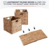Ornavo Home Water Hyacinth Storage Cube Bin Baskets, Set of 8 - 4 of 4