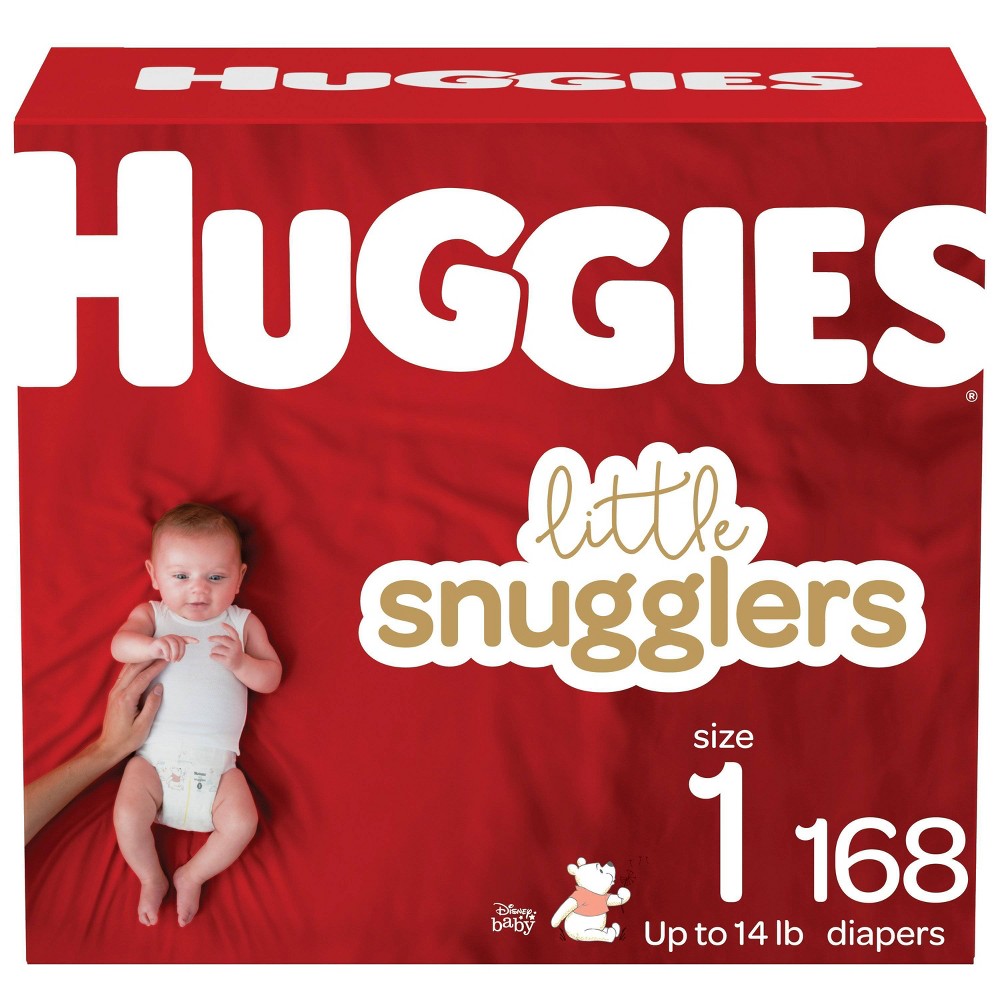 Huggies Little Snugglers Diapers Huge Pack - Size 1 (168ct)
