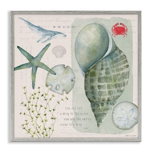 Stupell Industries Sea Shell Inspirational Collage, 17" x 17" - 1 of 4