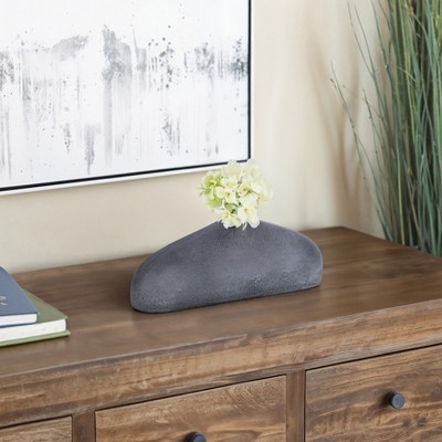 Decorative Sleek Metal Vase - Contemporary Sculptural Flower Vase for Home, Bedroom, and Office Decor - Stylish Accessory