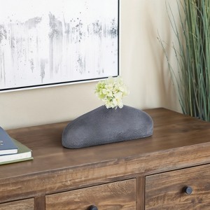 Decorative Sleek Metal Vase - Contemporary Sculptural Flower Vase for Home, Bedroom, and Office Decor - Stylish Accessory - 1 of 4