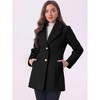 INSPIRE CHIC Women's Elegant Notched Lapel Button Single Breasted Winter Coat - image 3 of 4