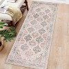 TackView Vintage Rug Irregular Medallion Area Rug Ultra-Thin Non Slip Floral Print Indoor Mat for Living Room Dining Room Bedroom - 4 of 4