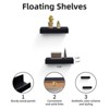 FONTOI 14.96" Floating Shelves, Wall Mounted Shelves for Bathroom, Living Room, Kitchen, Hanging Shelf for Books/Decor, Black, 6.1"*1.57"*14.96" - 3 of 4
