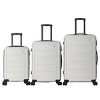 INFURNIC Bag And Luggage Sets 3pcs Rolling Luggage, Lightweight Suitcase Set Hard Shell Travel Luggage with Wheels, White, 19.88"*10.63"*29.92" - 2 of 4