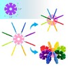 PICASSO-TILES Rainbow Interlocking Plastic Building Chip Blocks, 108PCS Construction STEM Educational Toy for Kids, Purple - 4 of 4