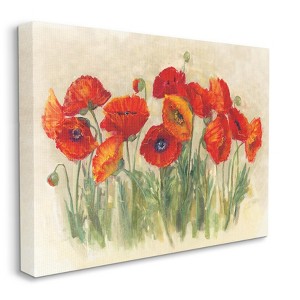 Stupell Industries Red Poppy Florals Soft Green Meadow Grass - 1 of 4