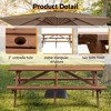NicBex Outdoor Dining Set Picnic Furniture,All-in-1 Patio Picnic Set with Umbrella Hole,Set of 6/8,Conversation Set for Backyard&Garden - 2 of 4