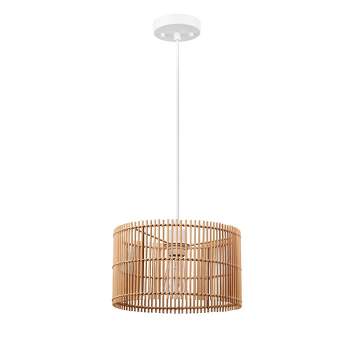 Tammi 1-Light Pendant Lighting with Natural Bamboo Shade - Globe Electric