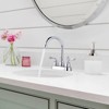WOWOW 4 in. Centerset Double Handle High Arc Bathroom Faucet with Drain Kit Included in Brushed Nickel - 2 of 4