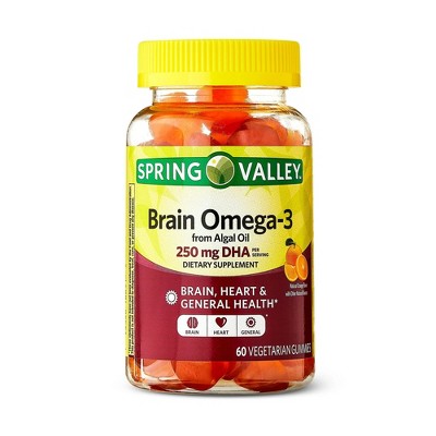 Spring Valley Brain Omega-3 from Algal Oil Gummy, 60 Count