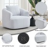 PAGED Swivel Upholstered Sofa High-Resilience Sponge Single Sofa with One Soft Pillow for Living Room, Home Office - 4 of 4
