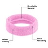 Unique Bargains Stretchy Cotton Blend Sweat Absorbing Sport Headband Wristband Pink 3 pcs - 3 of 4