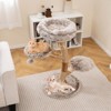 Costway Modern Cat Tree with Pear Wood Trunks Scratching Posts Soft Long Plush Fabric - 4 of 4
