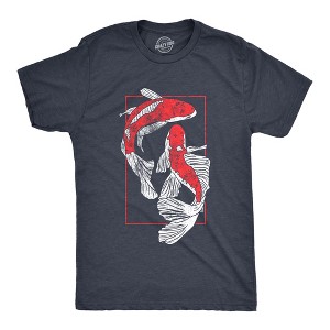 Mens Koi Fish T Shirt Funny Beautiful Peaceful Japanese Carp Pond Tee For Guys - Crazy Dog Men's T Shirt - 1 of 4