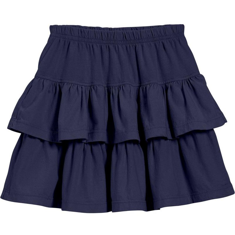 City Threads USA-Made Cotton Soft Girls Jersey Tiered Skirt, 1 of 3