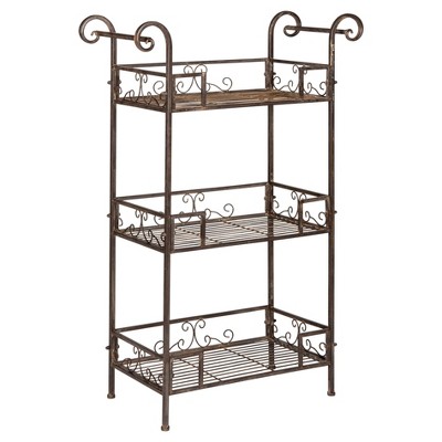 Noreen 3 Tier Shelf - Brown  - Safavieh