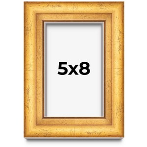 PosterPalooza | Photo Size Shadow Box 1.75" Deep Gold Frame - UV Acrylic, Backing, Hanging Hardware - 1 of 4