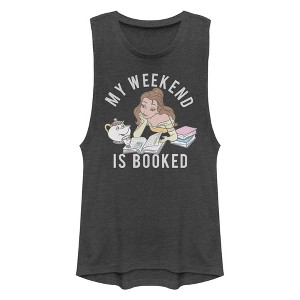 Junior's Beauty and the Beast Belle My Weekend Is Booked Festival Muscle Tee - 1 of 4