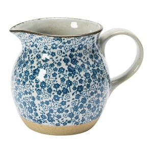 Storied Home Hand-Painted Country-Style Stoneware Pitcher with Floral Print - 1 of 4