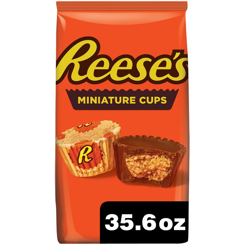 Reese&#39;s Miniatures Milk Chocolate Peanut Butter Cups Candy - 35.6oz, 1 of 10