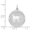 Black Bow Jewelry Sterling Silver Laser Etched Irish Setter Dog Pendant, 19mm - 4 of 4