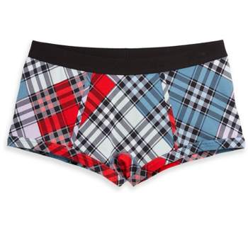 TomboyX Boy Short Underwear, Cotton Stretch Comfortable Boxer Briefs, (XS-6X) Skiing Yetis XXX Large