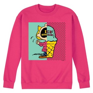 Men's - Peanuts - Sally Brown Ice Scream Graphic Fleece Sweatshirt - 1 of 4