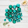 Northlight Shiny and Matte Multiple Size Glass Ball Christmas Ornaments - 40ct - Green - 2 of 4
